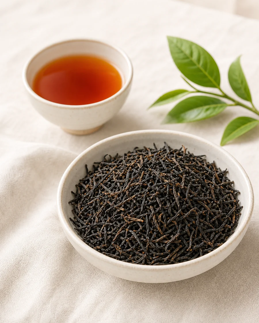 Black tea leaves