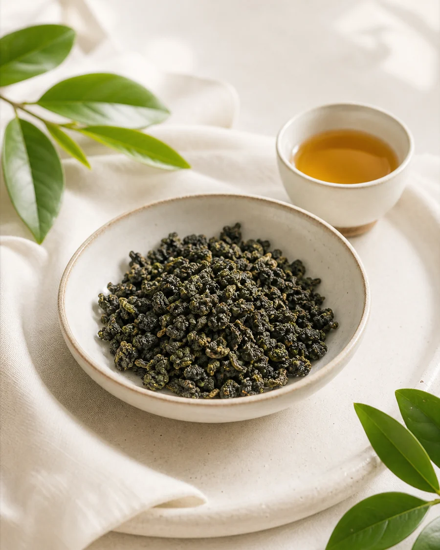 Oolong tea leaves